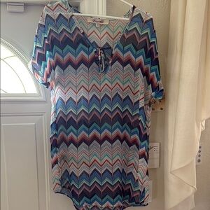 Emmelee for F.C. Multicolor Chevron Tunic